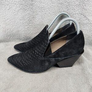 Naked Feet Shoes Womens Size 8.5 Black Slip On Ankle Boots